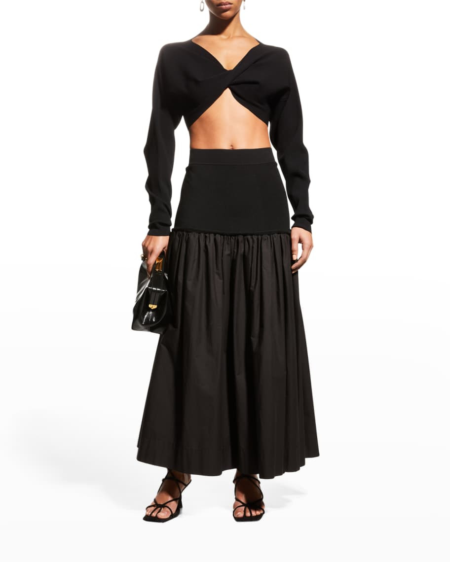 A.L.C. Marlowe Combo Midi Skirt | Neiman Marcus