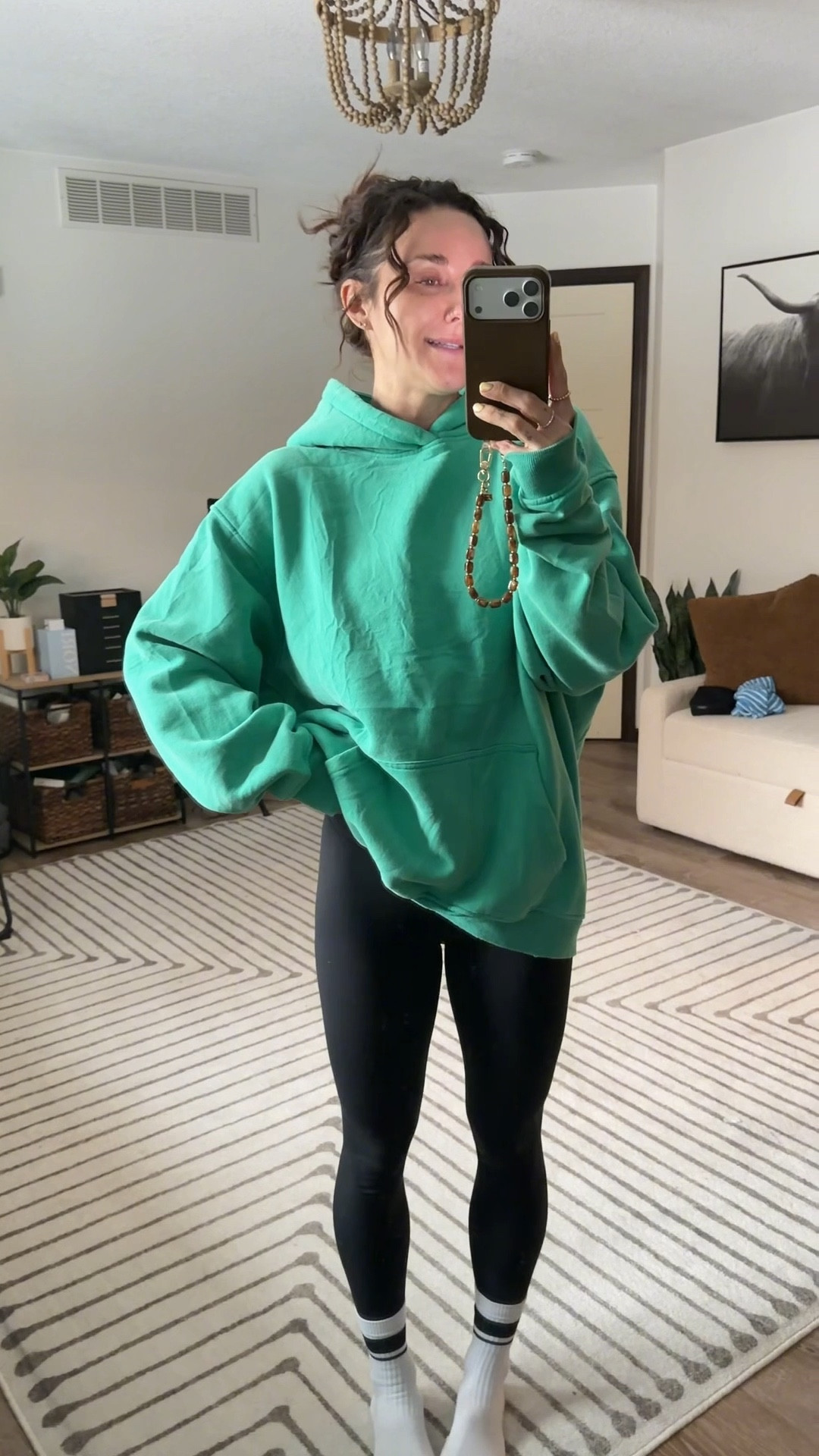 Amazon outfit of the day 
Sweatshirt: medium (size up if in between but they are oversized) 
Code TAKE20 for 20% off hand chain 

#LTKootd #LTKdayinmylife #LTKmomlife