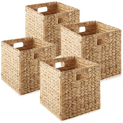 13" x 13" Water Hyacinth Storage Baskets - Set of 4 | Wayfair North America