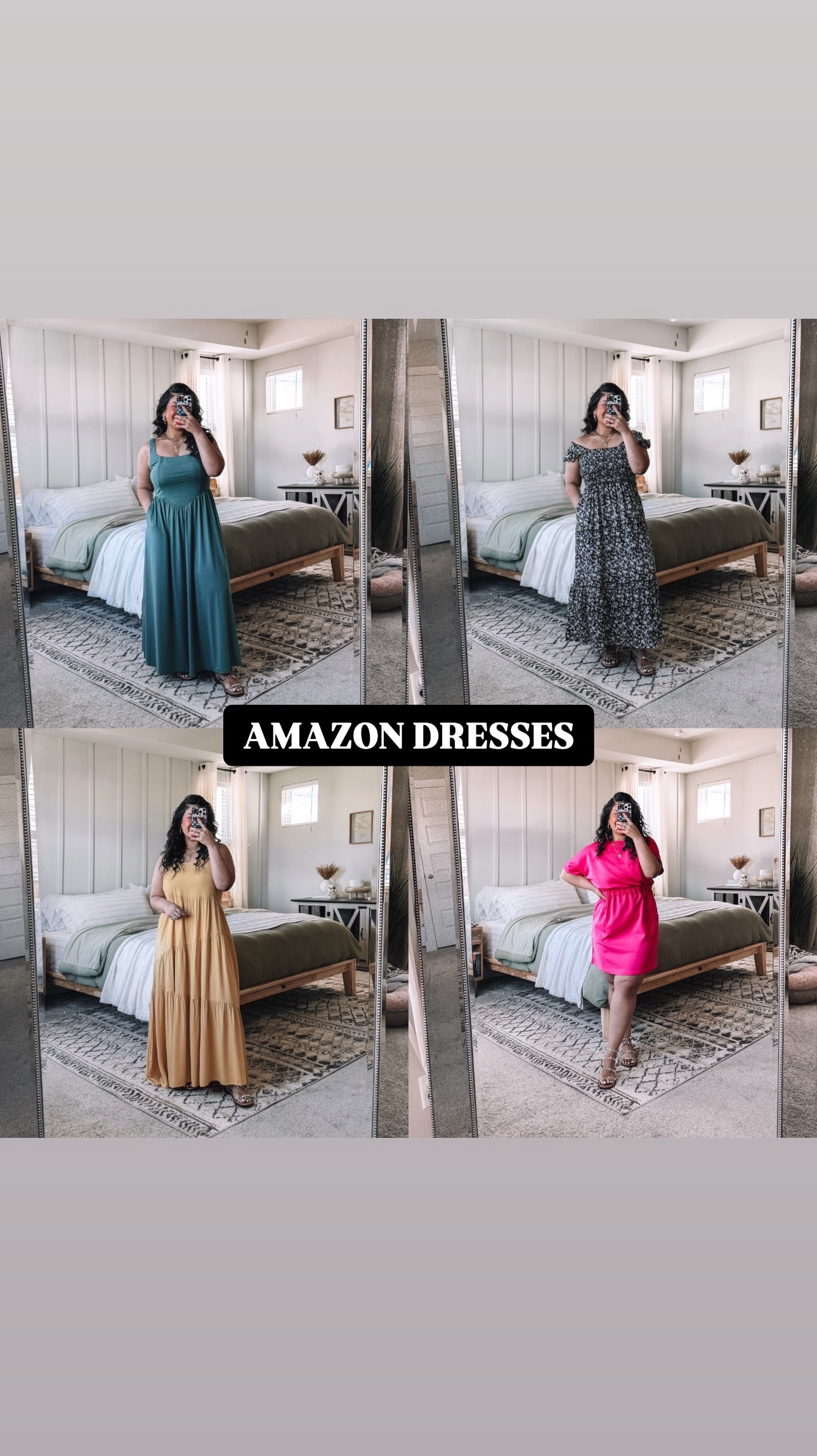 I’m 5’1”, size 10-12 (more often a 12). Wearing a large in all dresses, all are true to size and very comfortable and great quality. // Sandals are Steve Madden, I sized up 1/2 a size. 

#LTKMidsize #LTKFindsUnder50 #LTKPetite