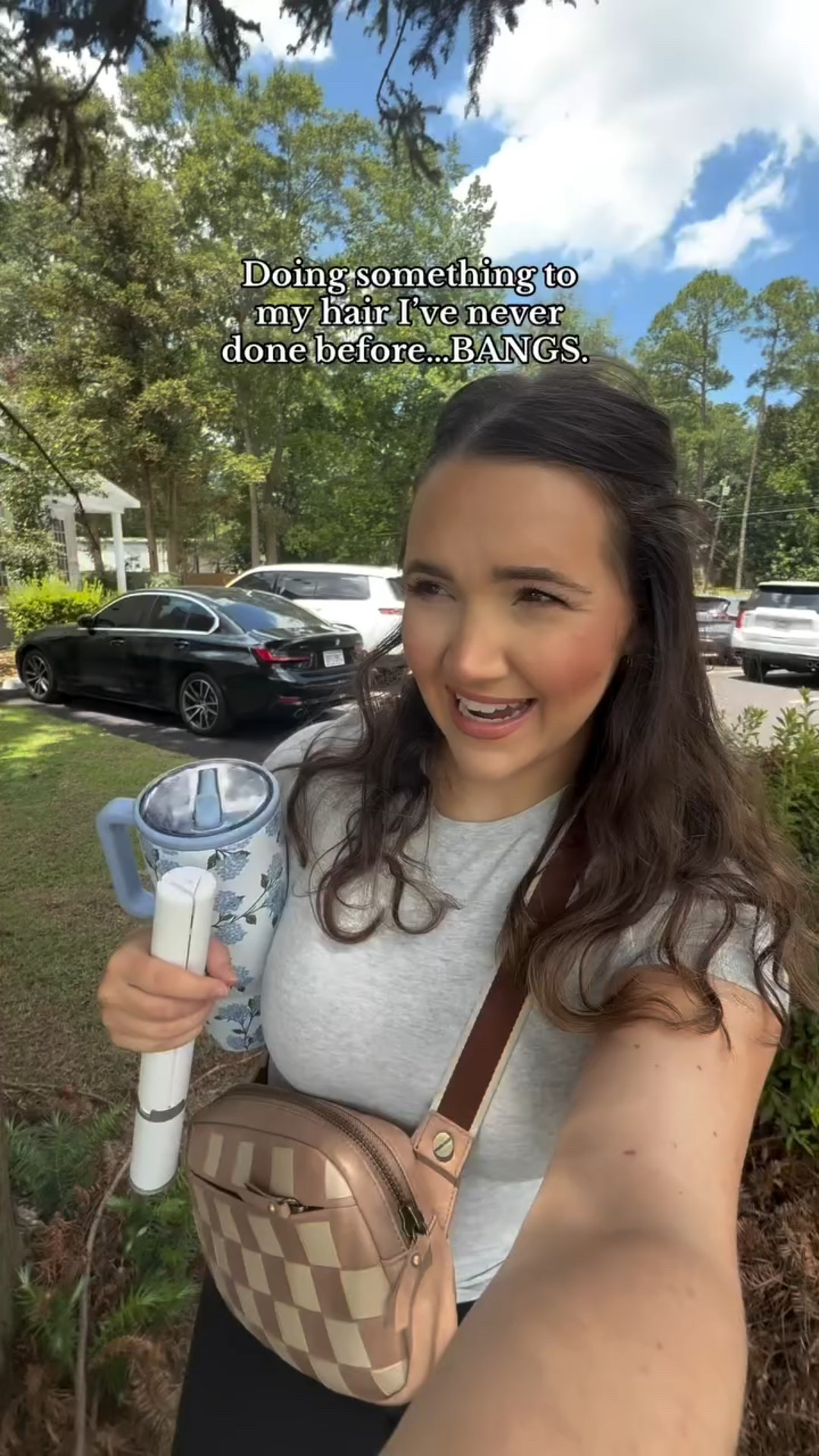 Can’t believe I actually did it 🤣 all we did was a trim, freshen the layers, and BANGS 🤭🤣

the bestttt ever 🥰 @balayme.mj @cypressandmyrtlecosalonspa