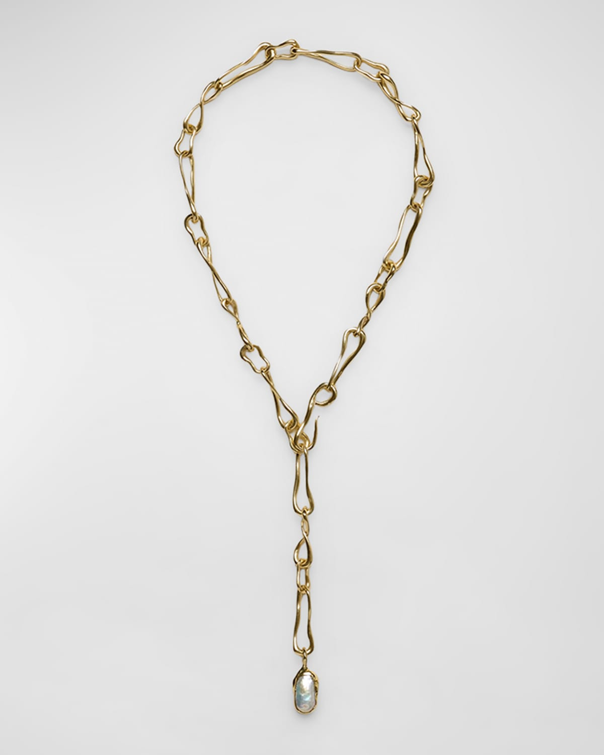 Astrid Lariat Necklace with Pearlescent Detail | Neiman Marcus