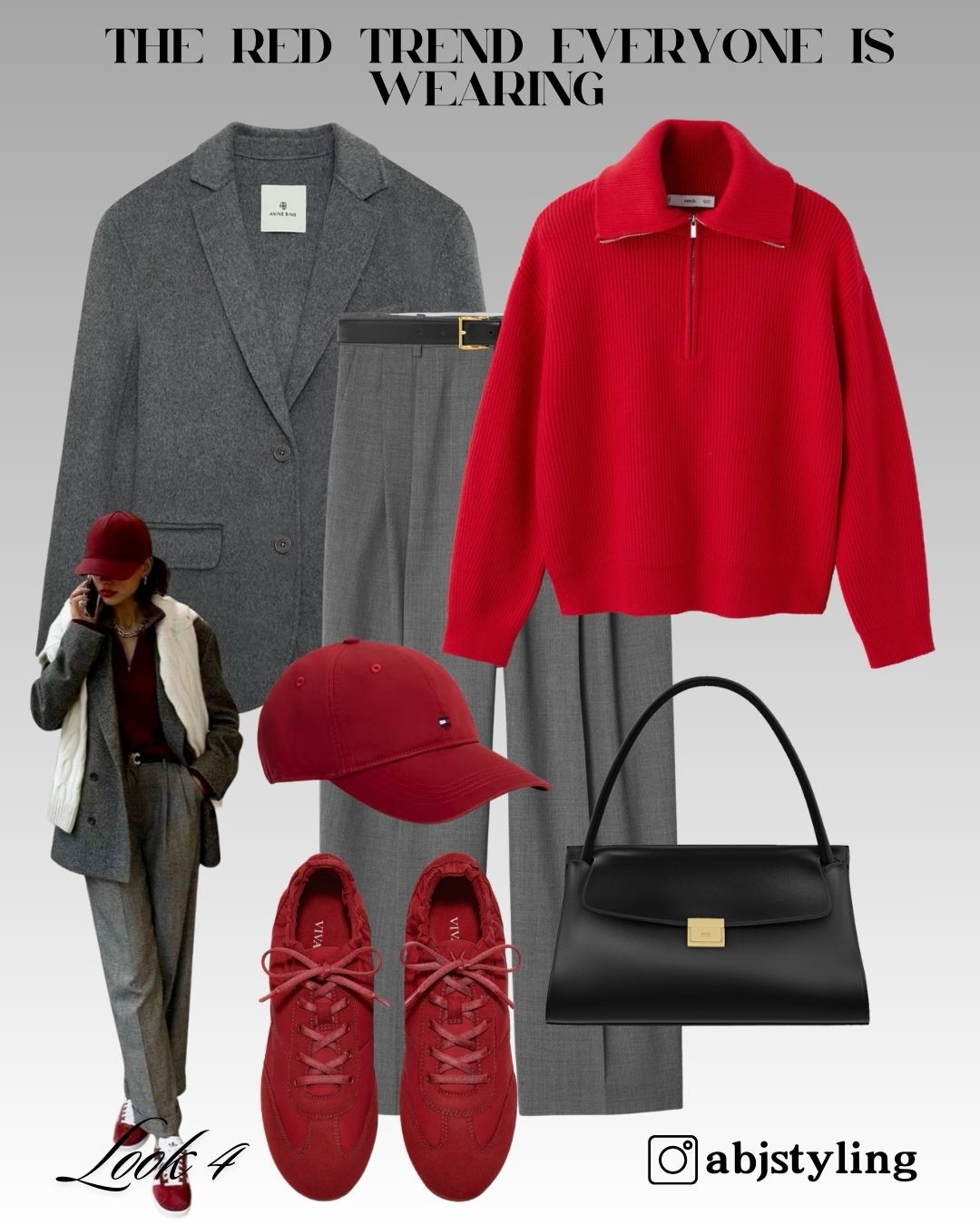 Grey tailoring paired with a red knit is one of my favourite combinations this season.

#LTKuk #LTKstyletip #LTKspring