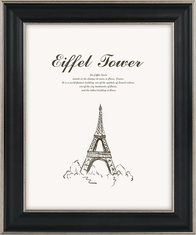 Golden State Art, 8x10 Antique Black with Silver Trim Color Frame - Easel Stand, Sawtooth Hanger ... | Amazon (US)