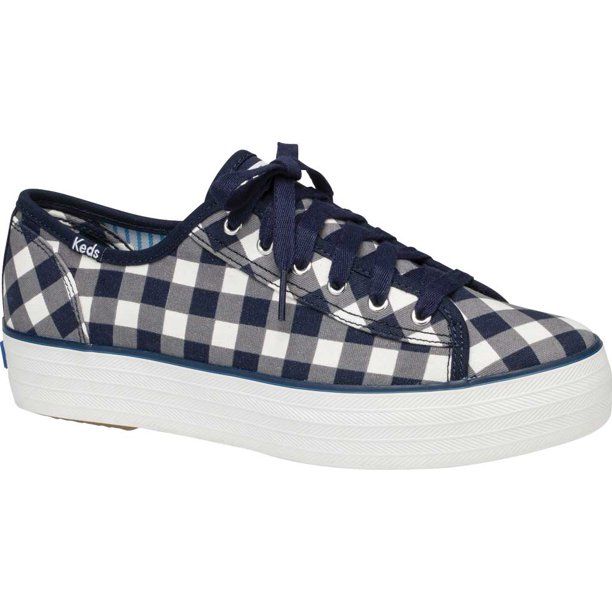 Women's Keds Draper James Dolly Check Triple Kick Sneaker | Walmart (US)