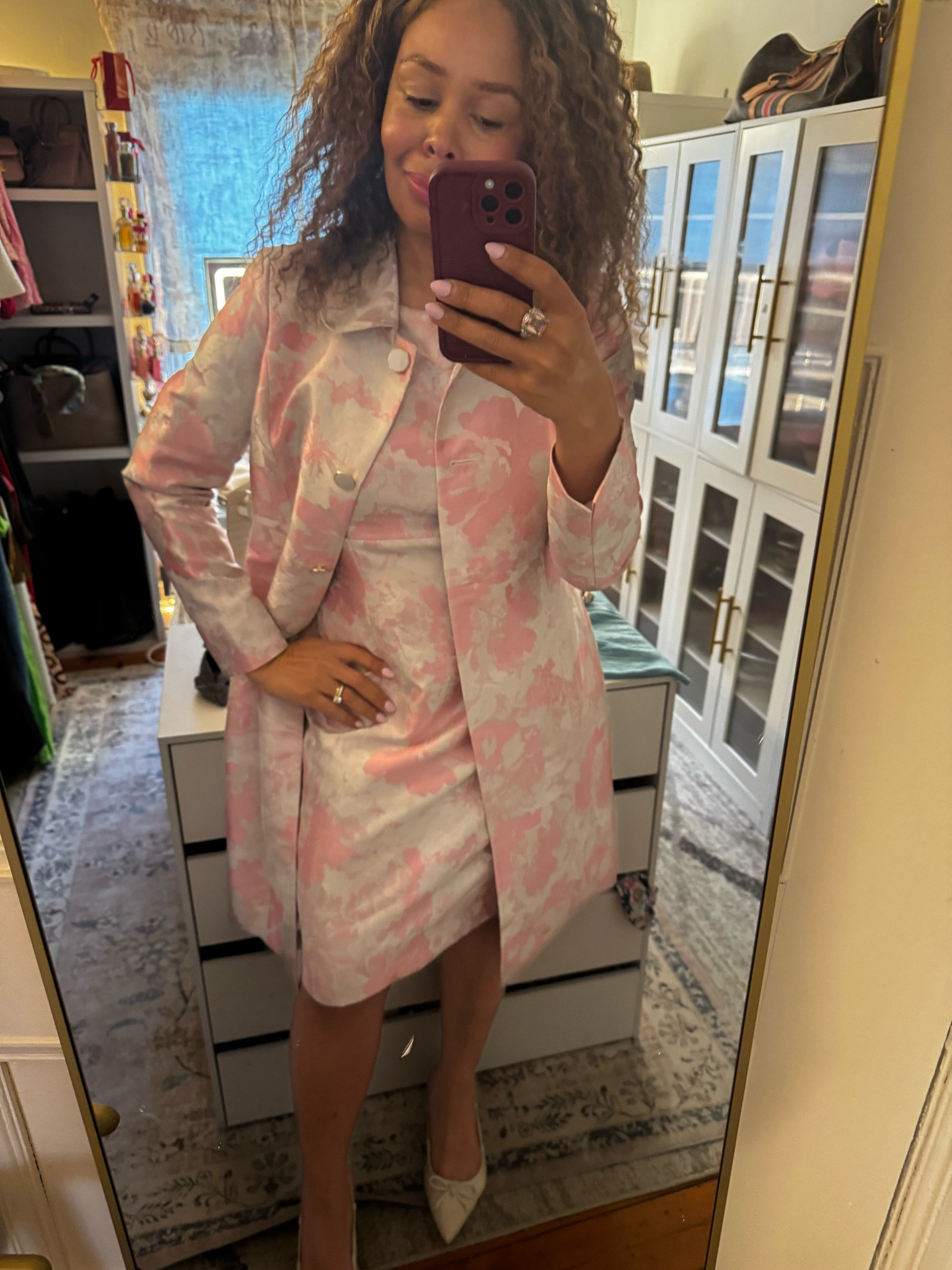 A little pink moment for spring 💕
This brocade beauty ffeels like Easter wrapped in an outfit! It is soft, feminine, and timeless.

#LTKootd