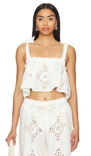 Olivia Top in Ivory | Revolve Clothing (Global)