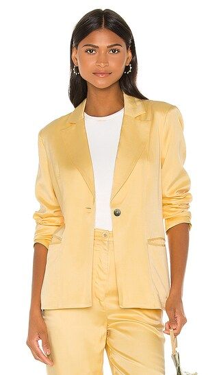 Song of Style Zoe Blazer in Yellow. - size S (also in XL) | Revolve Clothing (Global)