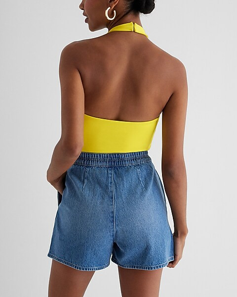 Body Contour High Compression Halter Neck Bodysuit | Express