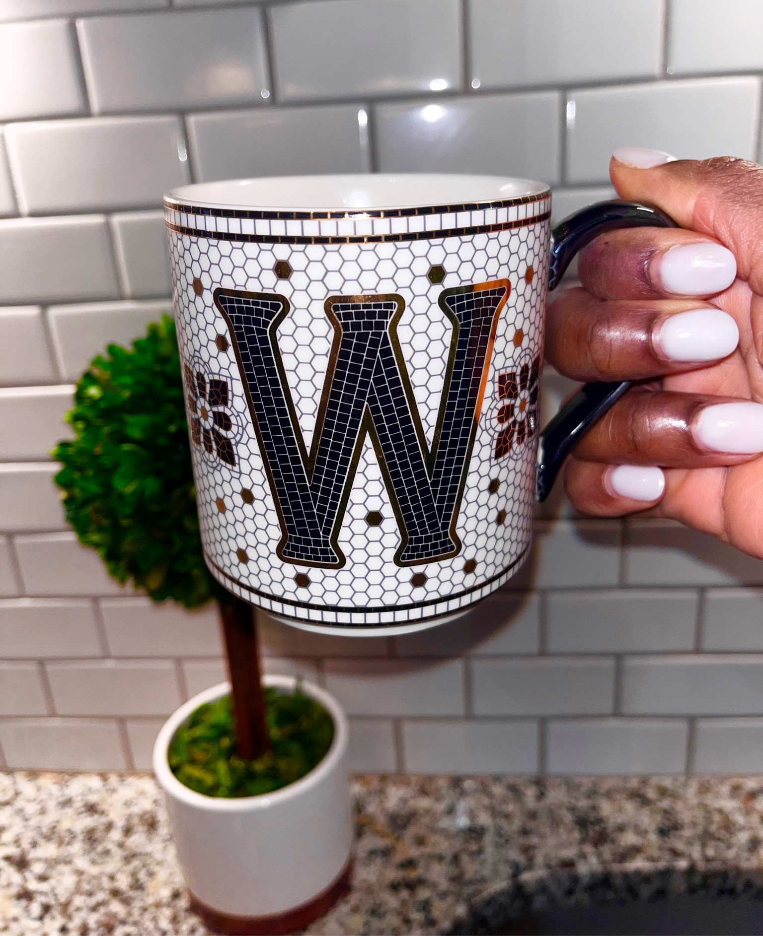 Love these monogram mugs from Anthropology. I have the set of 4. 

#LTKhome #LTKU #LTKfamily