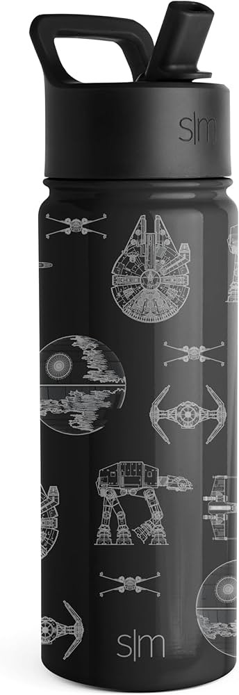 Simple Modern Star Wars Kids Water Bottle with Straw Lid | Insulated Stainless Steel Reusable Tum... | Amazon (US)