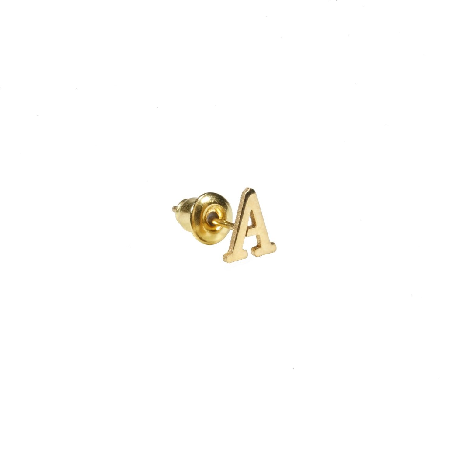 Florence London - Big Letter Earring 18ct Gold - A | Wolf and Badger (Global excl. US)