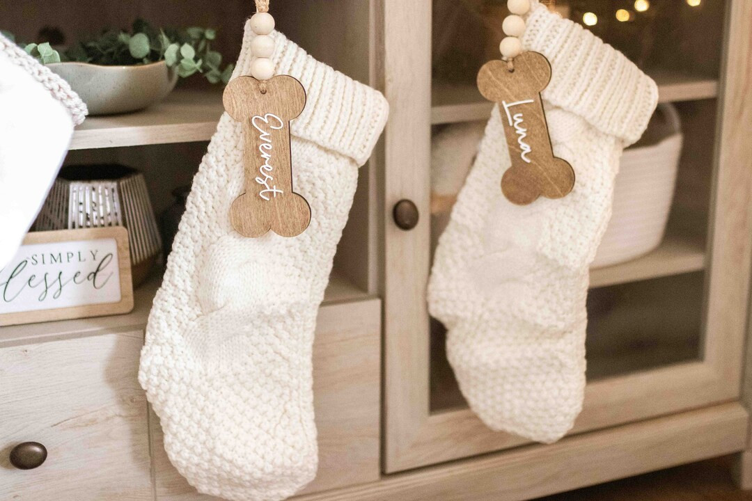 Dog Bone Stocking Tags Personalized Stocking Tags Wooden Stocking Tags Acrylic Stocking Tags Gift... | Etsy (US)