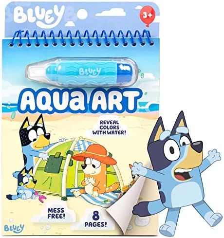 Bluey Aqua Art Pad, Color-with-Water Book, Reusable Water Reveal Activity Book, Perfect Birthday Par | Amazon (US)