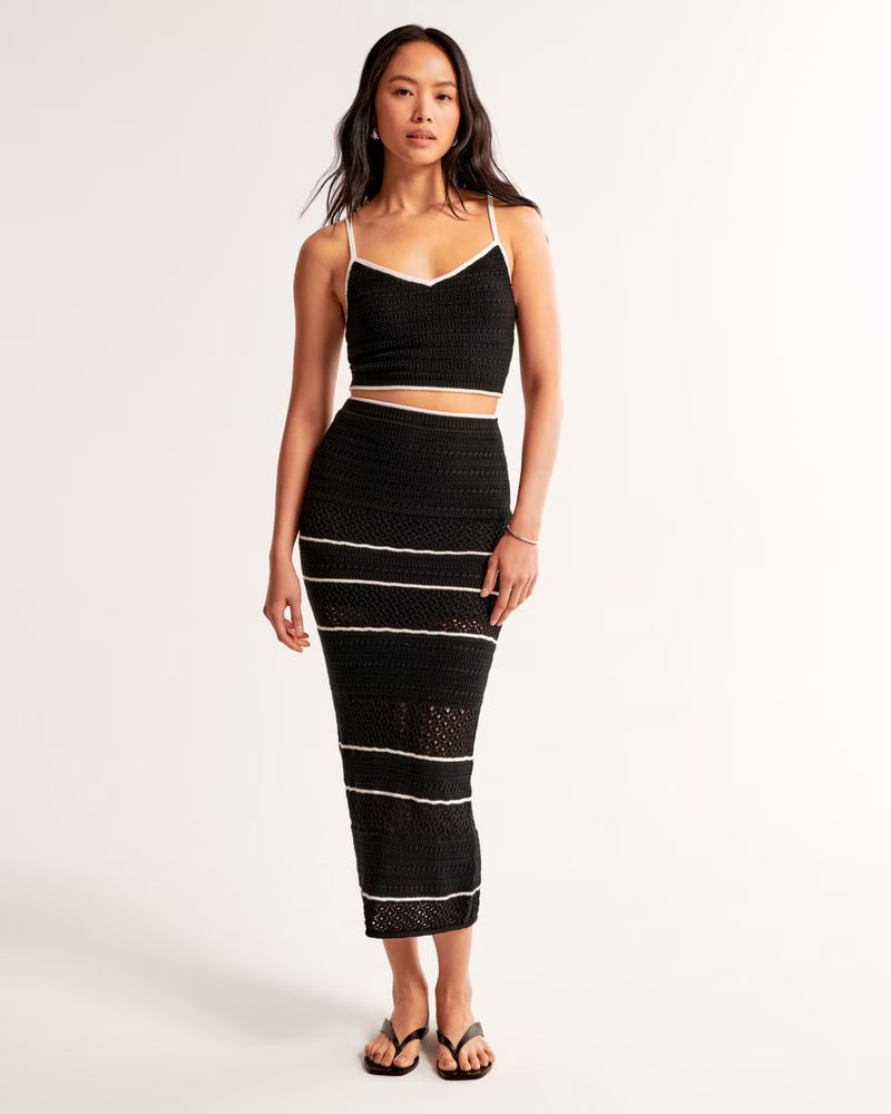 Crochet-Style Maxi Skirt | Abercrombie & Fitch (US)