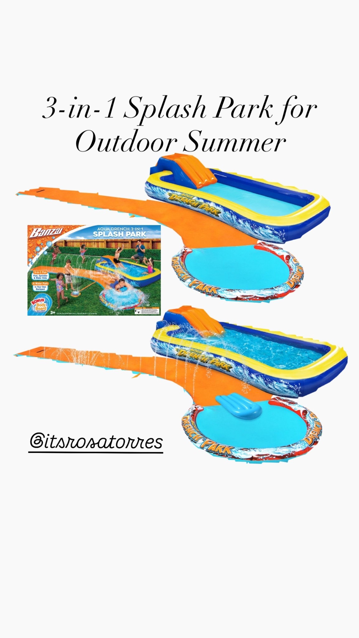 3-in-1 Splash Park for Outdoor Summer such a fun summer splash for the kids. Entertainment and enjoyment for our kids water slide, sprinkler & pool. 

#splashpool #pool #summerpool #splashoutdoor #waterslide #sprinkler

#LTKKids #LTKHome #LTKSeasonal
