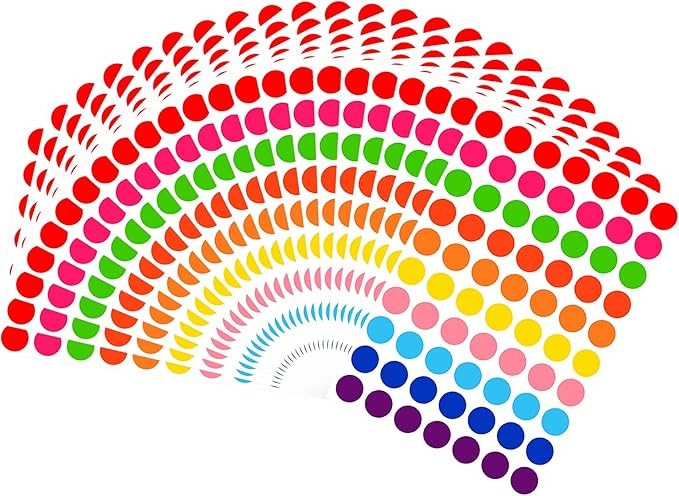 3500 Pieces Dot Stickers, Color Coding Labels Circle, 10 Color Circle Stickers, Price Stickers, C... | Amazon (US)