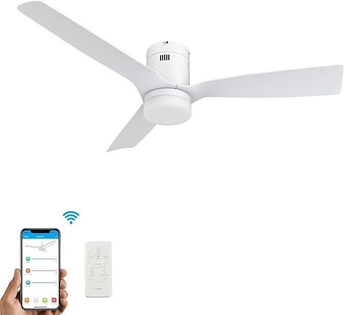SMAAIR 48 Inch 3-Blade Smart Wifi Ceiling Fan with Lights and 10-speed DC Motor,Works with Remote... | Amazon (US)