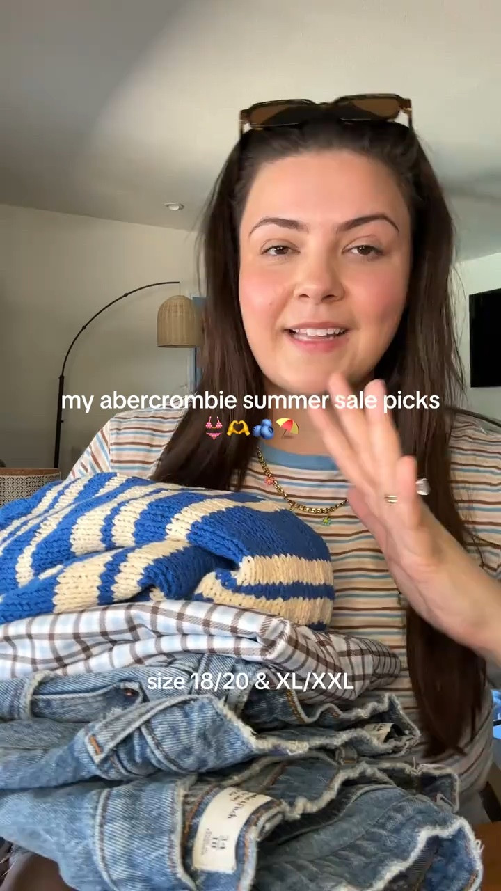 Since you loved my last @abercrombie & fitch sale haul, I wanted to share some of my favorite finds for the sale they’re having this weekend! They’re doing up to 40% off of swim and shorts (their denim shorts are my ultimate favorite), but then everything else is discounted too and you can find some stackable codes!!! Products mentioned: 
Curve love dad high rise short 
Curve love high rise loose short
Marina reversible one piece swimsuit
Marina one piece swimsuit
YPB sculptlux v-neck mini dress
Open stitch textural crew cardigan #abercrombiehaul #plussize #abercrombiesale #stackablecode #summerclothes

#LTKSaleAlert #LTKPlusSize #LTKActive