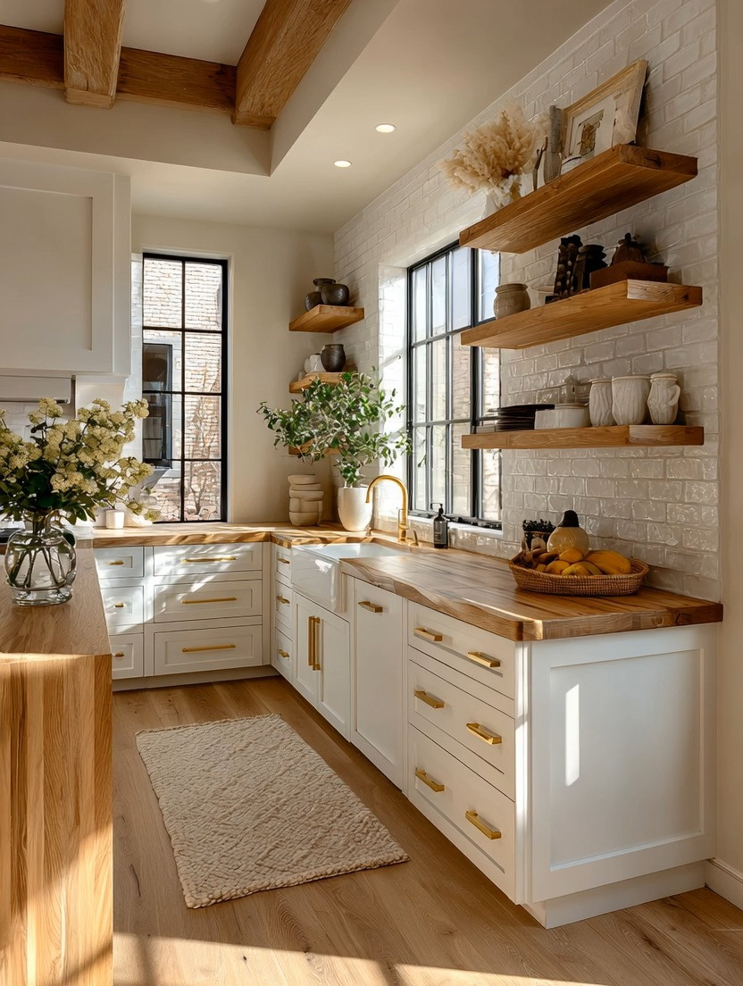 Thick floating wooden shelves — the easiest way to add warmth and storage to your kitchen.

Display your favorite plates, cups, and everyday pieces for easy access while turning them into decor. This is that effortless Italian-inspired shelving look, now brought into modern homes.

Add 2, 3, 4 — or go bold with a full wall.
Pair with brushed gold hardware for that subtle, elevated elegance.

Functional. Beautiful. Intentional.

#KitchenDesign #FloatingShelves #ModernItalianStyle #ElegantHome 

 #LTKHome