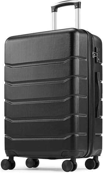 Sweetcrispy 20 inch Carry on Luggage, Hard Shell ABS Suitcase with Double Spinner Wheels, Lightwe... | Amazon (US)