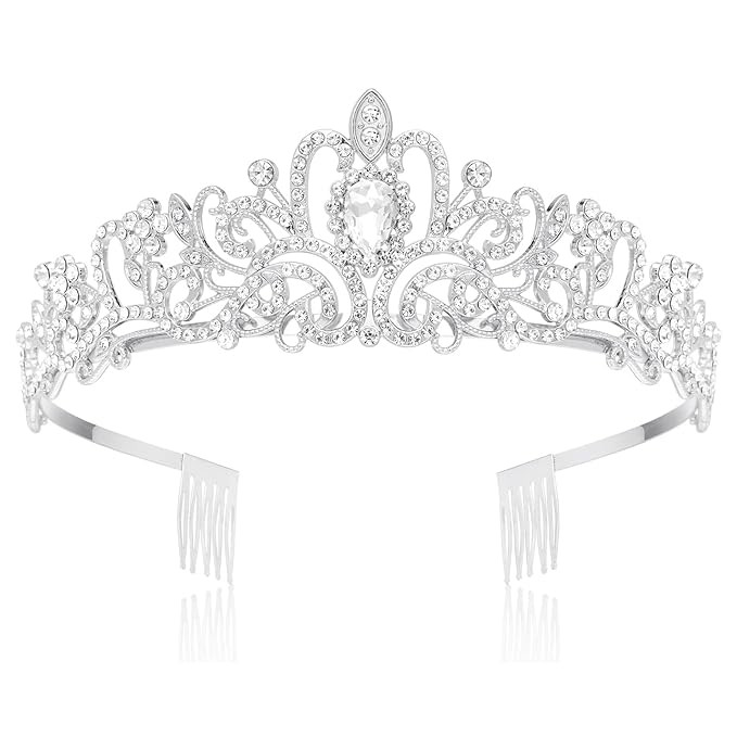 Makone Crowns for Women Princess Tiaras for Girls Queen Crown and Comb Tiara for Wedding Birthday... | Amazon (US)