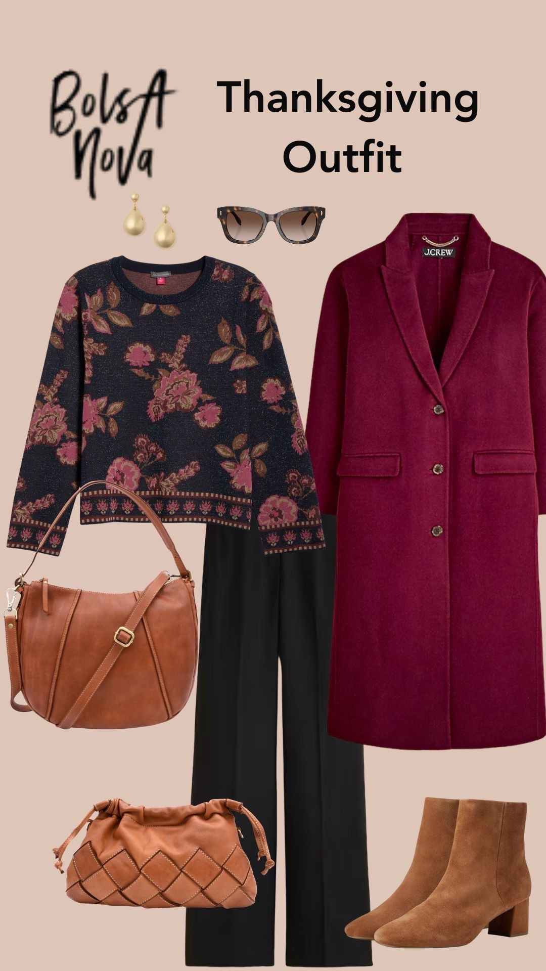 The perfect Thanksgiving outfit featuring 2 new bags from Bolsa Nova Handbags. The Daydream Hobo is available on the Bolsa Nova Website   #handbags #fallfashion 

#LTKItBag #LTKOver40 #LTKSeasonal