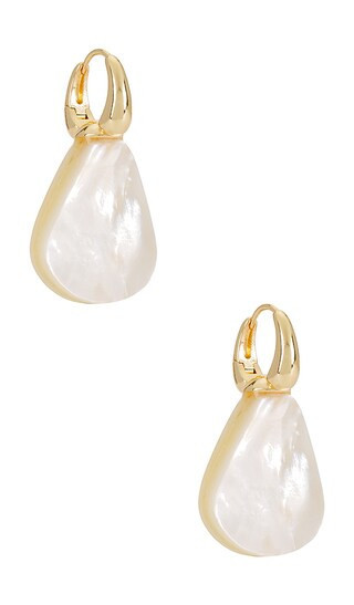 Ettika Mother Of Pearl Drop Earrings in Ivory. | Revolve Clothing (Global)