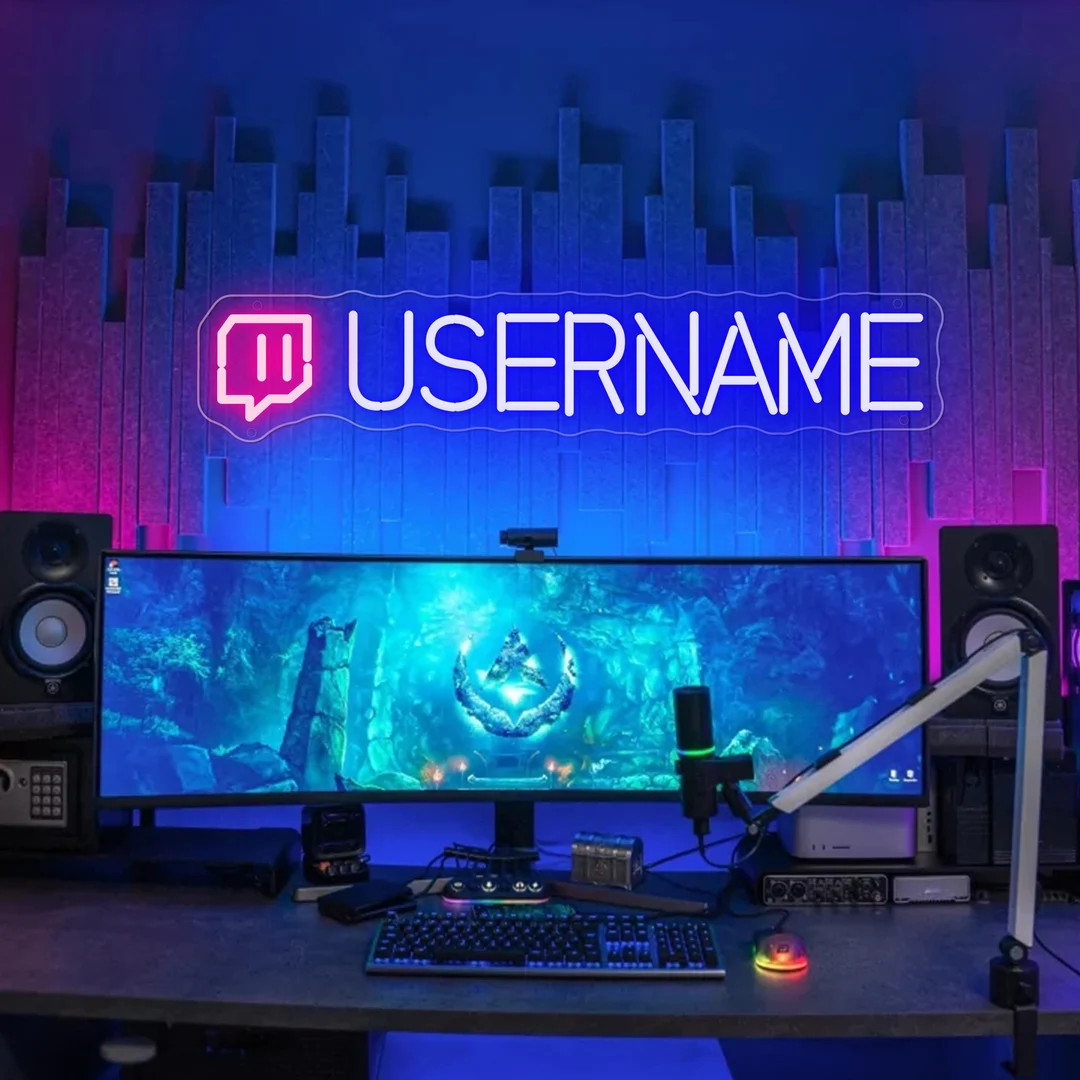 Custom Gamer Username Neon Sign,Personalized Game Tag Neon,Custom Game Logo,Twitch Neon Light,Gam... | Etsy (Global)