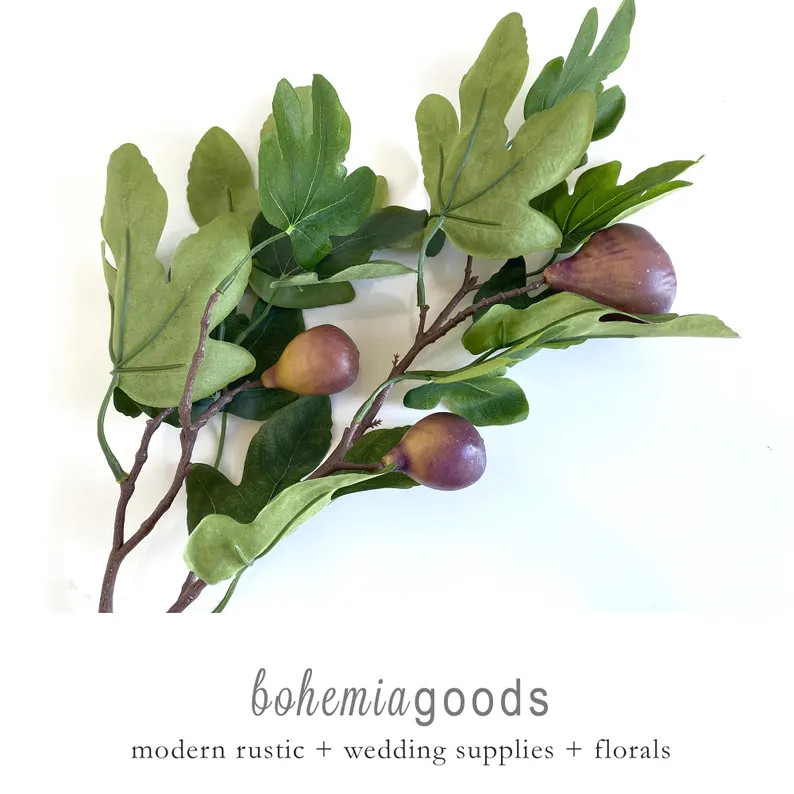 Faux Fig Branch, Artificial Ficus Carica with Fruit | Etsy (Global)
