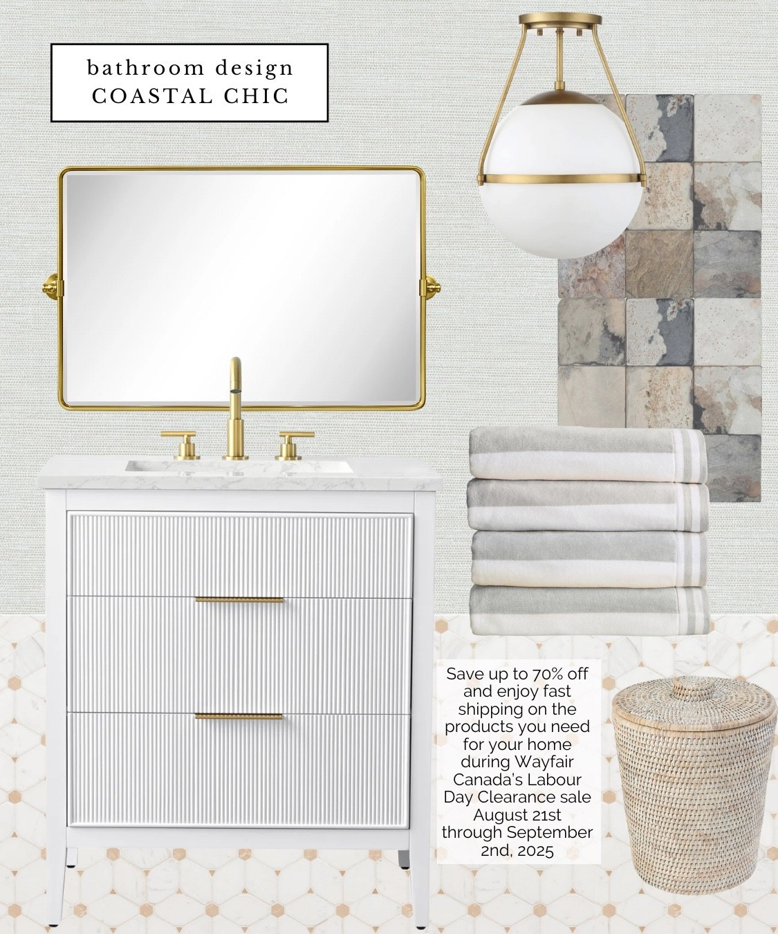 Coastal bathroom decor, small bathroom design ideas, beachy decor. Save up to 70% off and enjoy fast shipping on the products you need for your home during Wayfair Canada’s Labour Day Clearance sale August 21st through September 2nd, 2025 | bathroom vanity, bathroom mirror, bathroom lighting, floor tile, wall tile #WayfairCanada #WayfairCAHome #WayfairCAPartner @wayfaircanada

#LTKcanada #LTKsale #LTKcasa