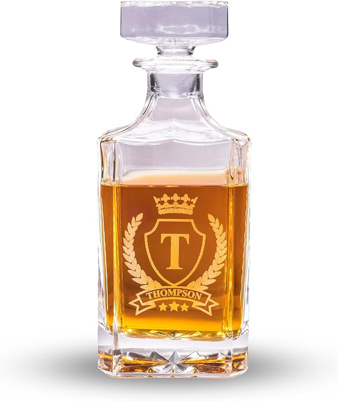 Personalized Whiskey Decanter – 750ml Whiskey Glass – Engraved Whiskey Glasses Decanter – C... | Amazon (US)