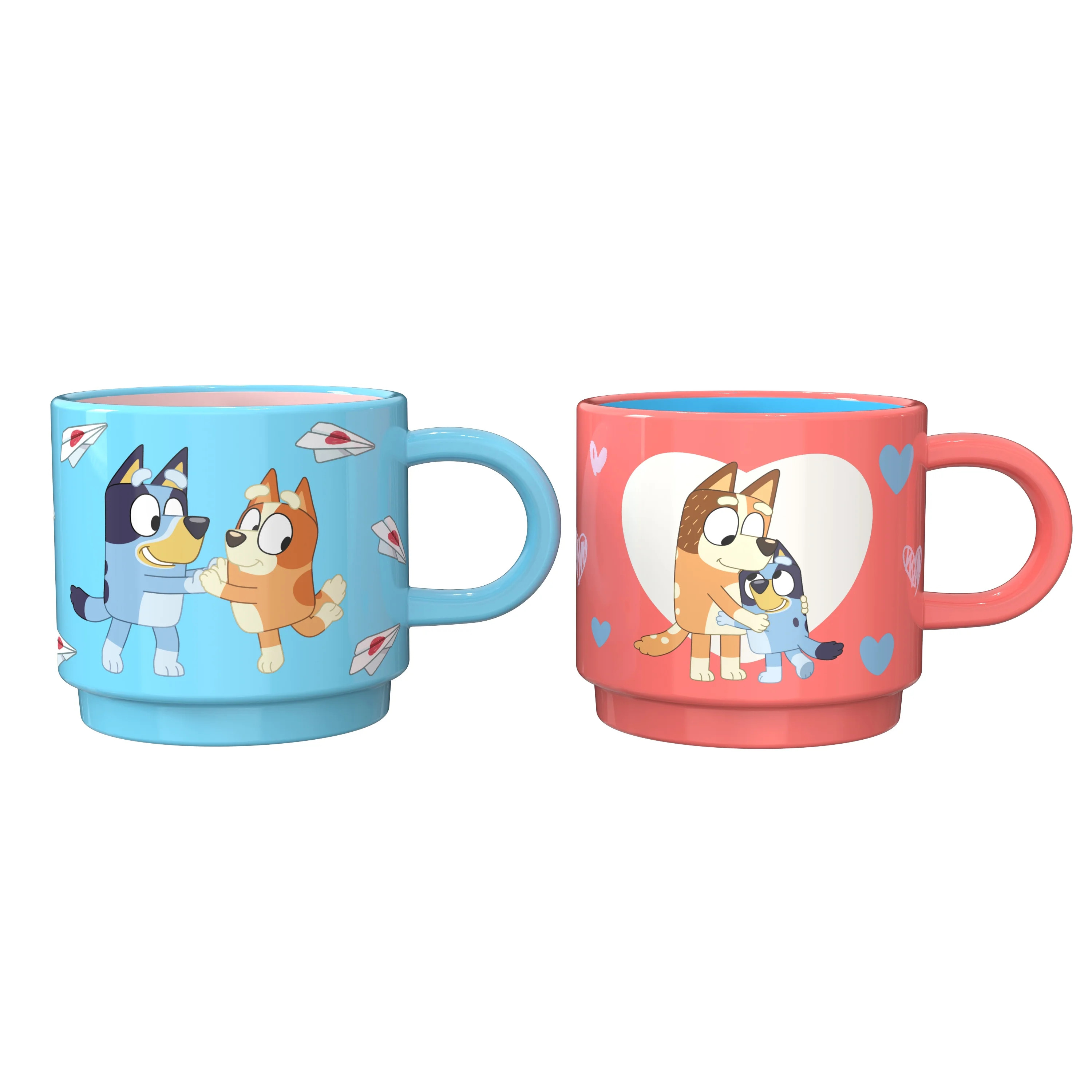 Zak Designs 2 Pack Bluey 15oz Ceramic Mug Set with Handles | Walmart (US)