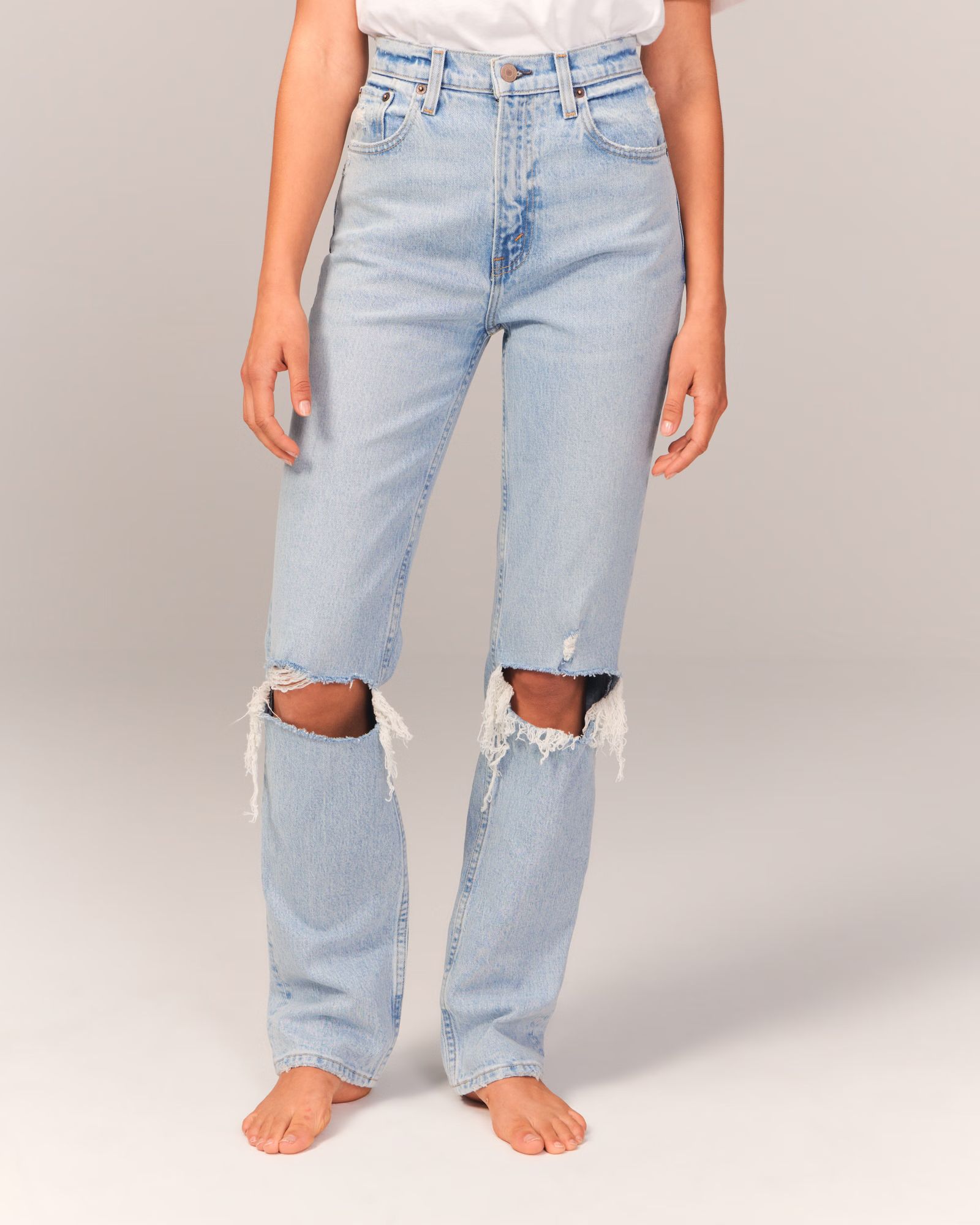 Women's Ultra High Rise 90s Straight Jean | Women's Bottoms | Abercrombie.com | Abercrombie & Fitch (US)