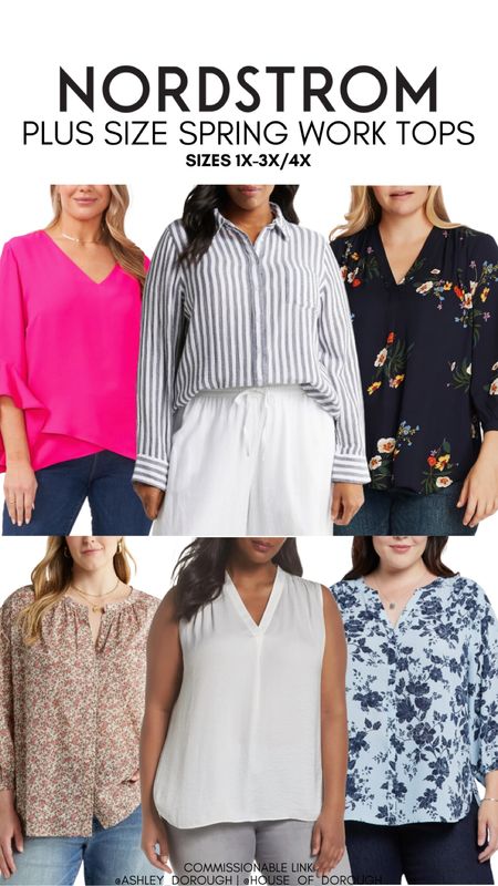 Spring Workwear Tops from Nordstrom! Available in sizes 1X-3X for some brands and 1X-4X for others shown!

#LTKworkwear #LTKSeasonal #LTKplussize