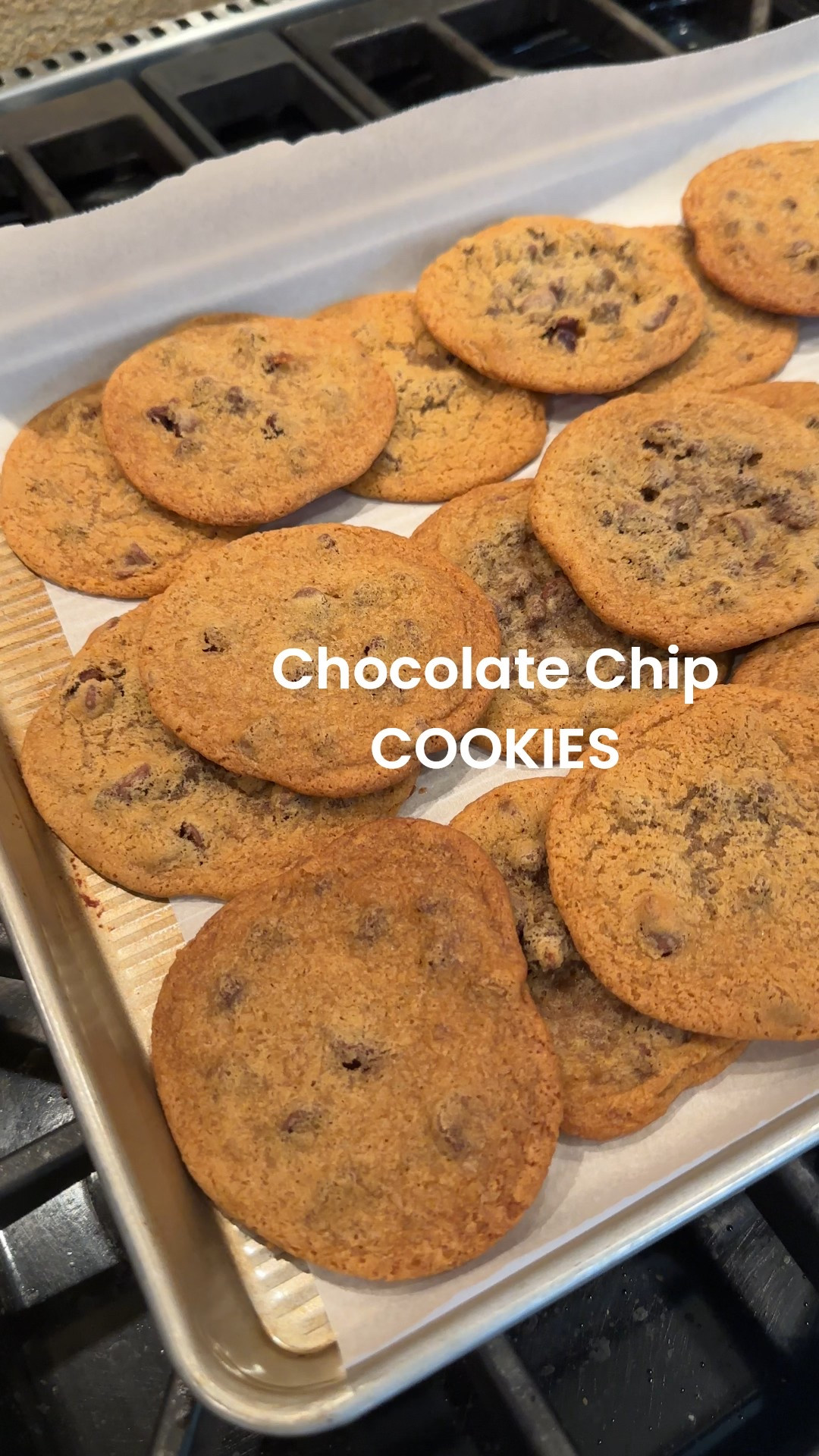 I'm about to give you the secret to the best soft and chewy chocolate chip cookies.

It starts with the toll house recipe but adds just a touch more butter and requires creaming the butter and sugar long enough so it's light and fluffy. Then, uses an Air Bake pan to get them to be the most tender and delicious cookies you'll ever make. 

Here's what you'll need:
2 ¼ cups all-purpose flour
1 tsp baking soda
1 tsp salt
1 cup (2 sticks)  and 1 tbsp butter, softened
¾ cup granulated sugar
¾ packed, dark brown sugar
1 tsp vanilla extract
2 large eggs
2 cups Toll House semi-sweet chocolate morsels
 
 Here's how you make them:
Preheat oven to 375
Combine flour, baking soda and salt into a bowl.
In a mixer beat butter, sugar and brown sugar until pale and fluffy (about 7 minutes).
Add in vanilla and one egg at a time, beating well after each egg.
Slowly add in flour, until all combined.
Stir in chocolate chips
Use a cookie dough scoop to drop dough onto an ungreased and air bake cookie sheet.
Bake for 9-11 minutes, until just golden brown.
Let rest on cookie sheet for 3 minutes, then transfer to a cookie rack to cool.
Store in an air-tight container for up to 5 days.
 
Tips:
The cookie sheet makes a difference. Use an Air Bake sheet! I linked the one I use in my bio.
Cream the butter and sugar really well, I mean, turn the mixer on and walk away for 6 minutes. Trust me! 


#LTKFamily #LTKHome #LTKParties