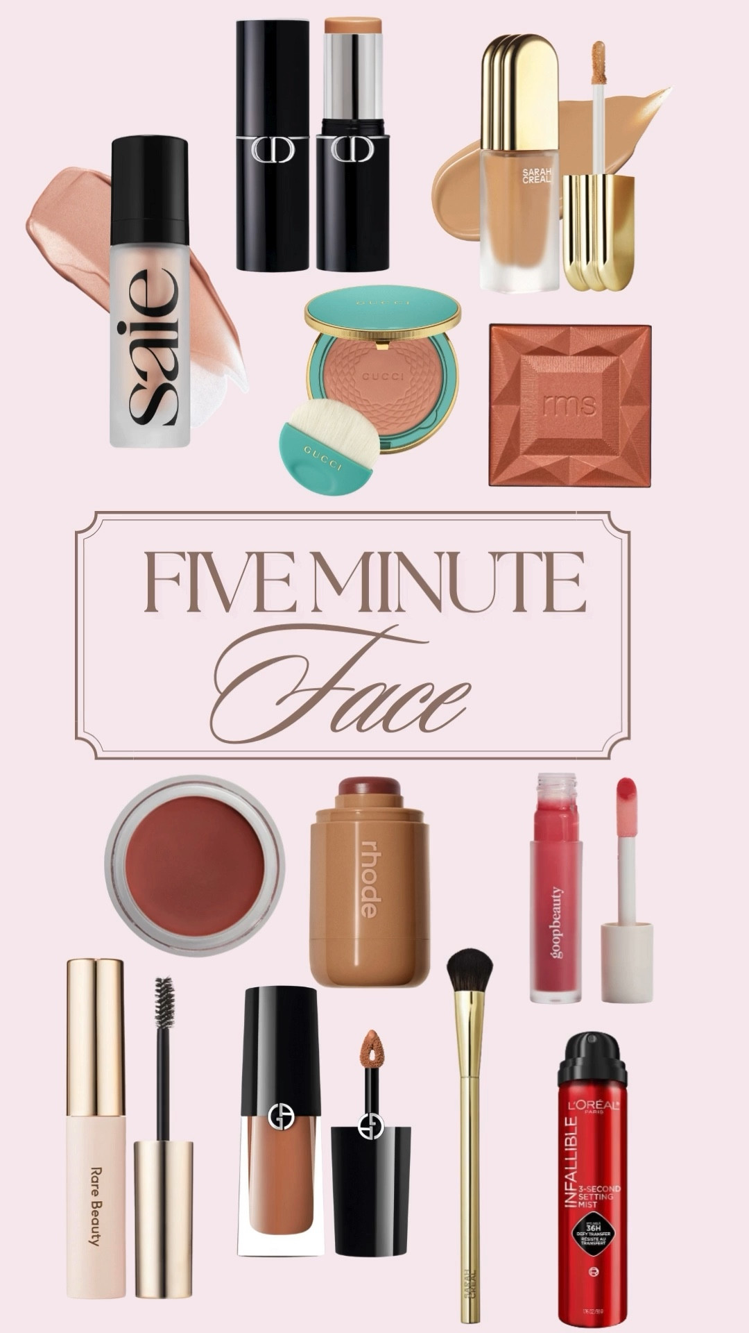 Five minute face using my favorite Sephora Ulta Beauty and Nordstrom Beauty makeup staples. This everyday makeup routine focuses on lightweight skin tint cream bronzer cream blush hydrating concealer glossy lips and a long lasting setting spray. Perfect for a natural makeup look clean girl makeup soft glam makeup or quick morning routine. These are go to beauty products for effortless everyday glam that works for all skin types and busy mornings.



[Sephora makeup Ulta Beauty Nordstrom Beauty five minute face everyday makeup routine natural makeup clean girl makeup soft glam makeup cream bronzer cream blush lip gloss setting spray]

#LTKBeauty #LTKgrwm #LTKOver40