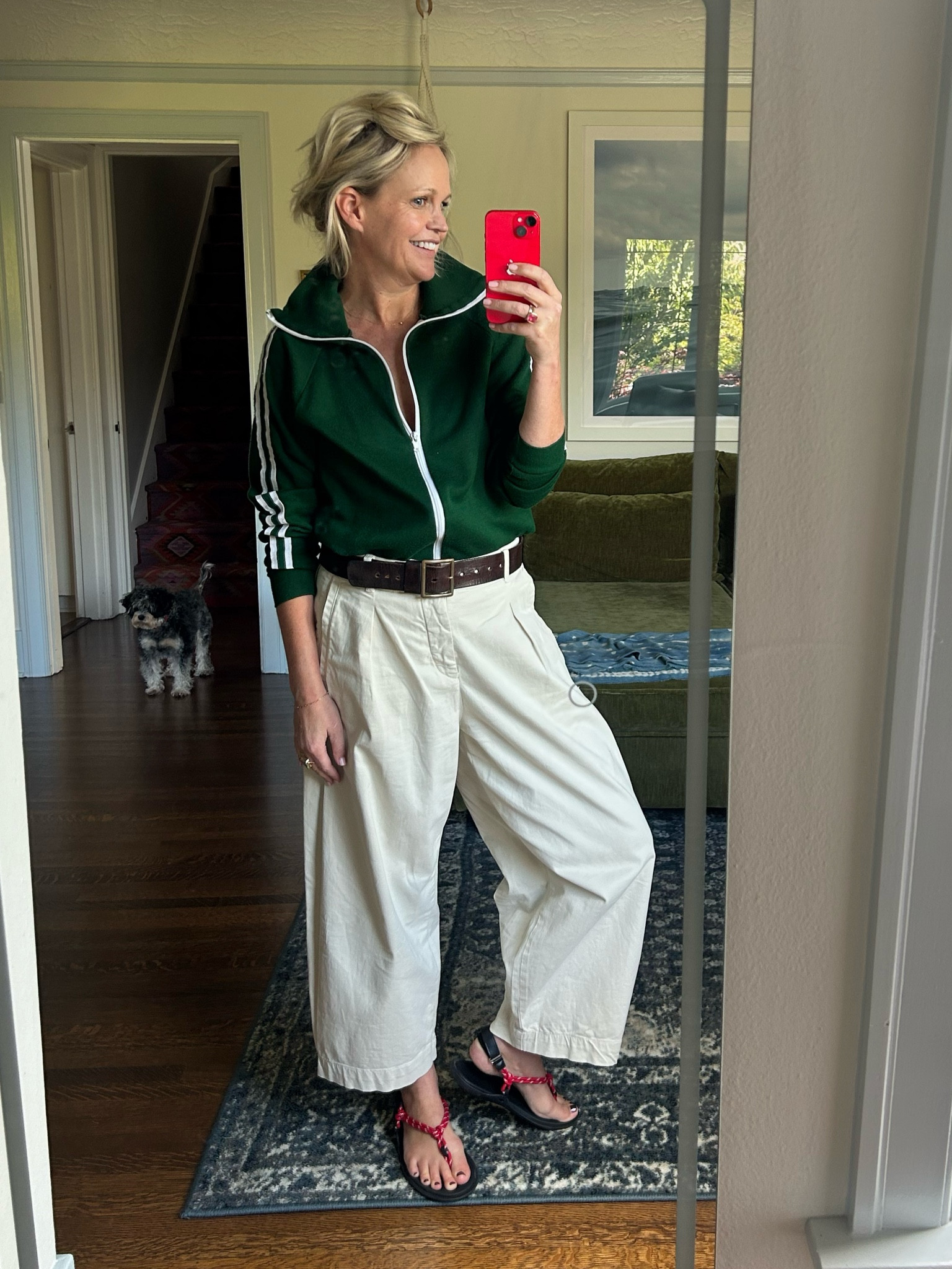 Fall ish :) 🍂 

I’m wearing a size 6 in pants - jacket and belt are vintage but linked similar. Shoes are Amazon version 😎

#LTKShoeCrush #LTKOver40 #LTKStyleTip