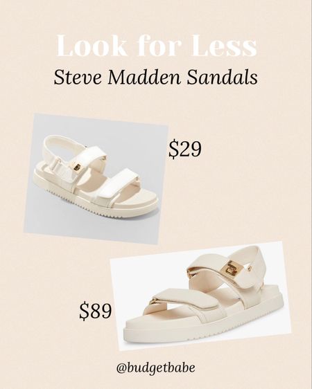 Look for less Steve Madden sandals at Target // Velcro strap lookalike splurge vs save 

#LTKunder100 #LTKunder50 #LTKstyletip