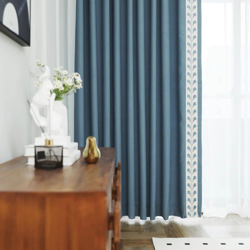 Cotton Blend Room Darkening Curtain Pair (Set of 2) | Wayfair North America