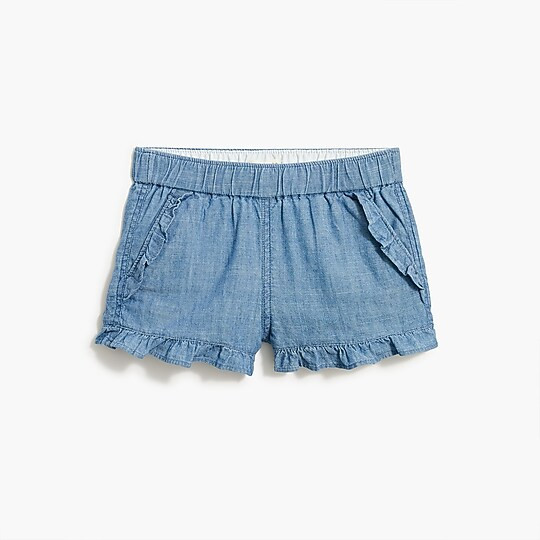 Girls' short with ruffle trimItem BF964 
 
 
 
 
 There are no reviews for this product.Be the fi... | J.Crew Factory