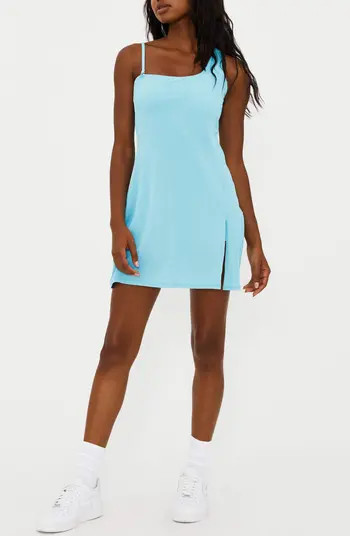 Beach Riot Harley One-Shoulder Mesh Skort Romper | Nordstrom | Nordstrom