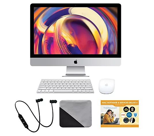 Apple iMac 27" Intel Core i5 8GB, 512GB SSD with Voucher & Accessories - QVC.com | QVC