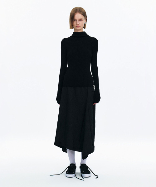 Wrinkle Skirt (Black) | Musinsa Global