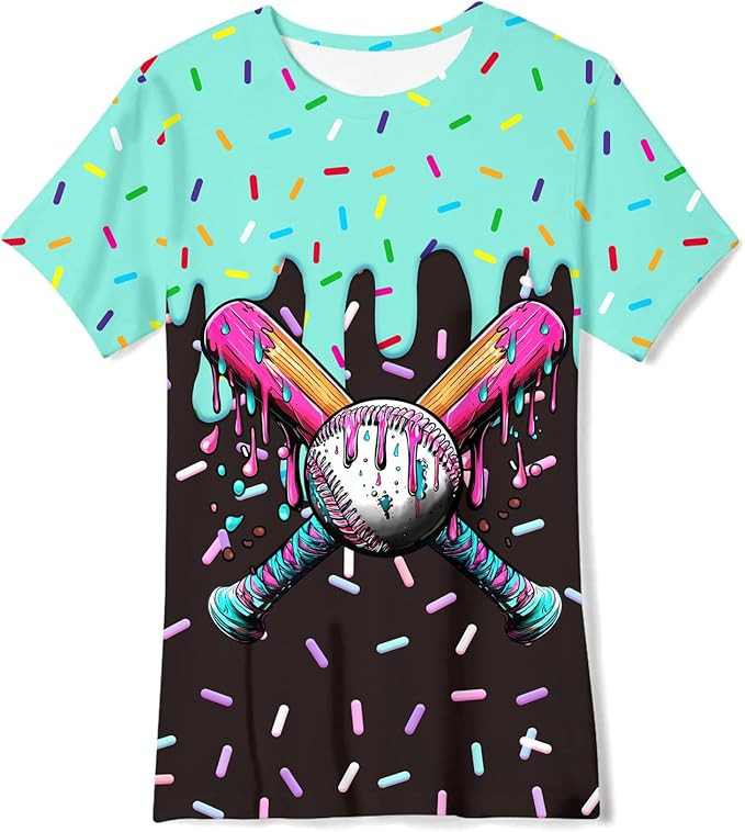 Idgreatim Boys Novelty Shirt Kids 3D Graphic T-Shirt Short Sleeve Crewneck Tees Size 4-14T | Amazon (US)