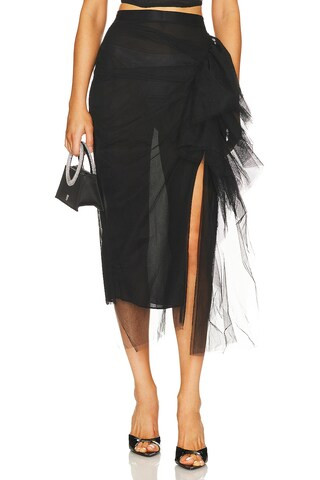 NBD Mirella Midi Skirt in Black from Revolve.com | Revolve Clothing (Global)