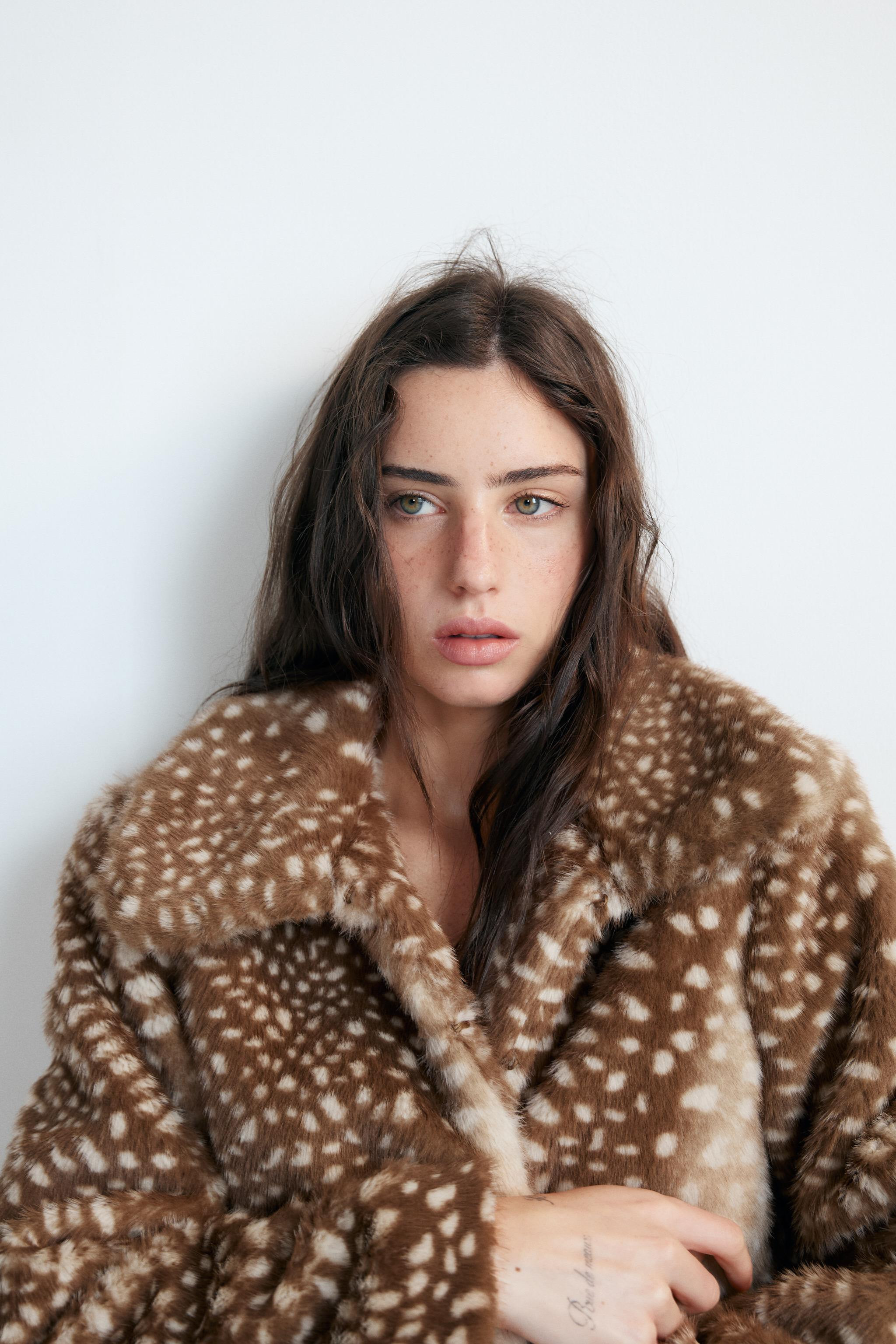 PRINTED FAUX FUR JACKET | Zara AU