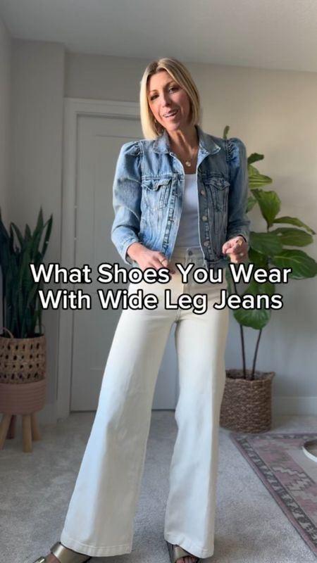 What shoes to wear with wide leg jeans 

#LTKstyletip #LTKover40 #LTKSeasonal