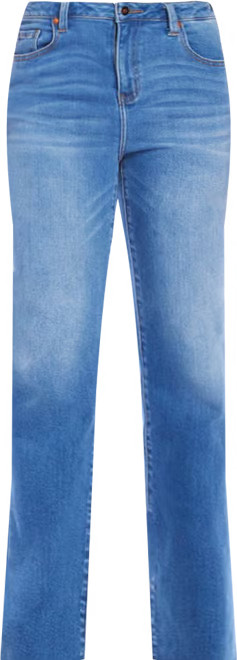 Karen Kane Petite High Rise Raw Hem Straight Jeans in Denim  | Bloomingdale's Women | Bloomingdale's (US)