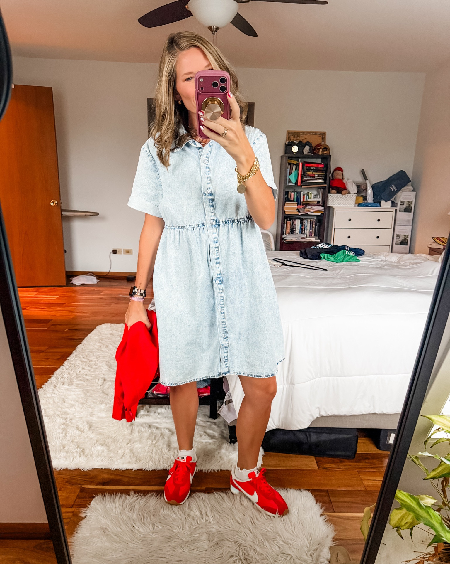 It’s giving A League of their Own for some reason but I’m definitely here for it. Had to wear my red for ed but wanted to mix it up a bit. I’ve had this dress for years and it’s a great staple to have in my closet!

#LTKOver40 #LTKootd #LTKWorkwear